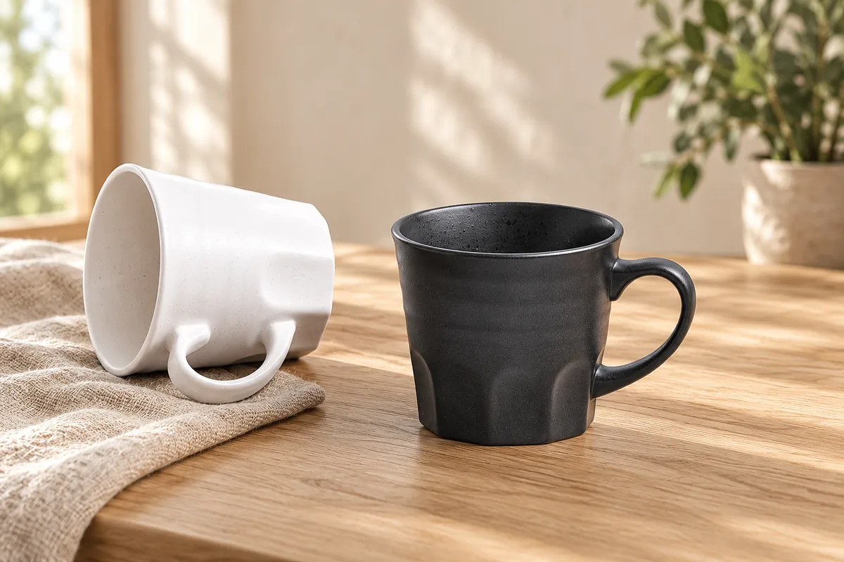 Bistro monochrome mugs