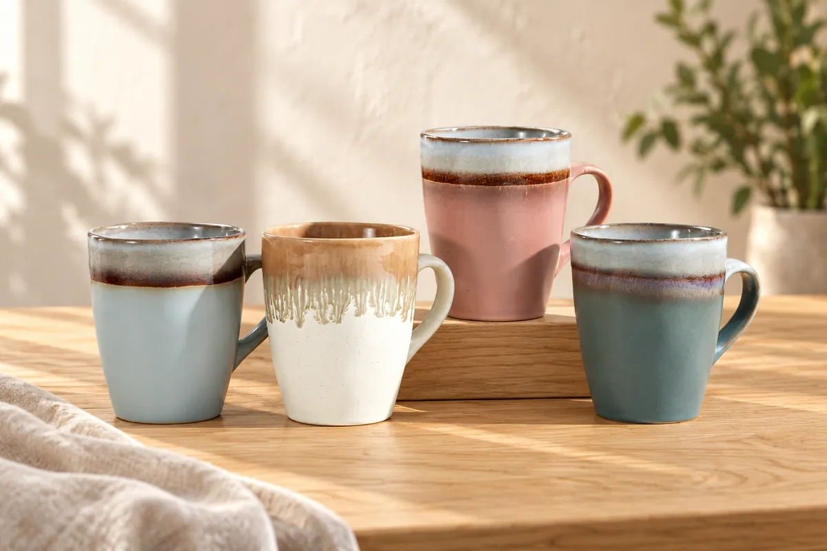 Layered earth mugs