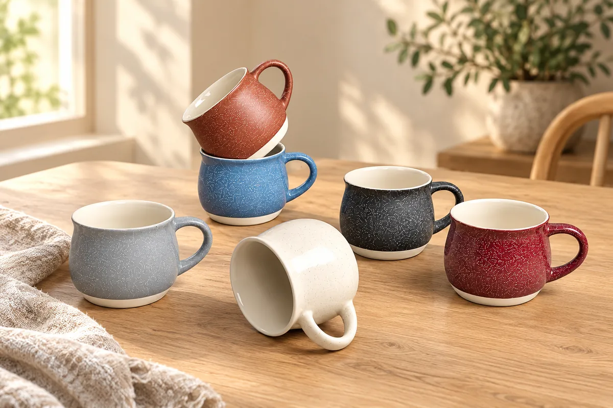 Low speckled cups