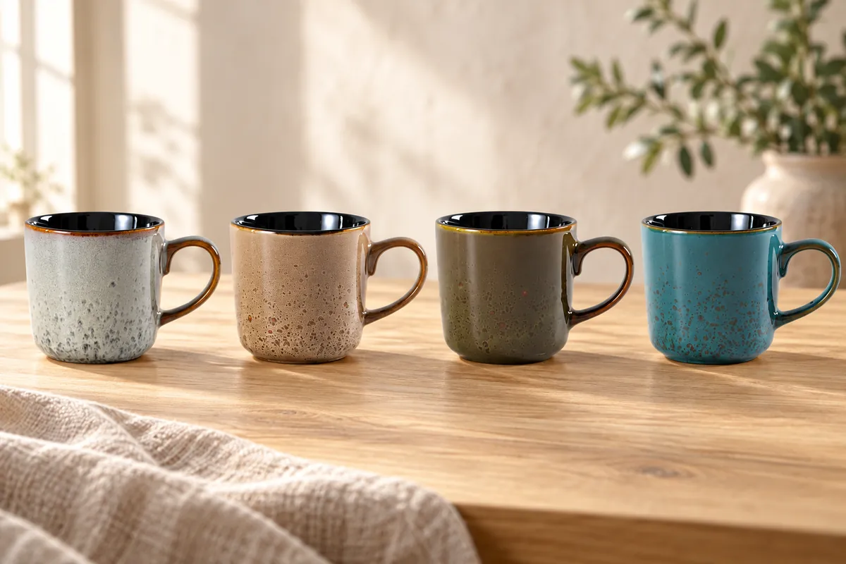 Natural speckle mugs