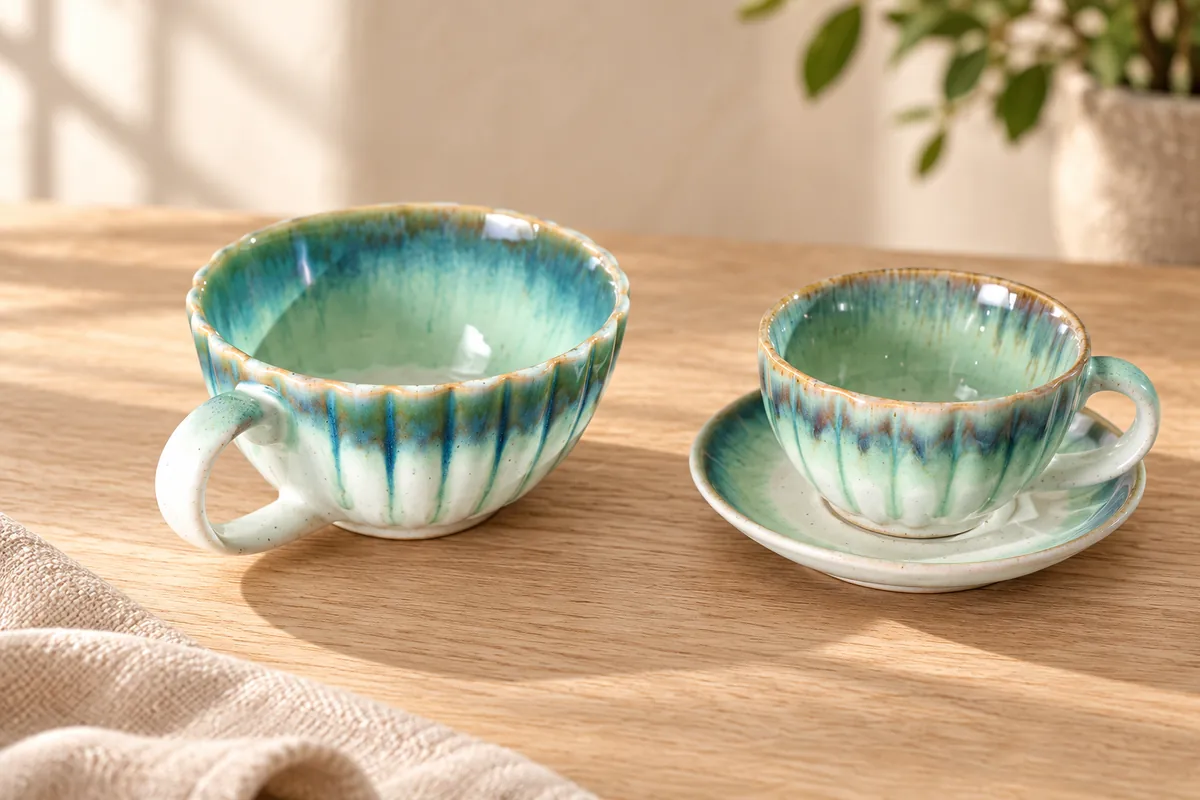 Petal glaze cups