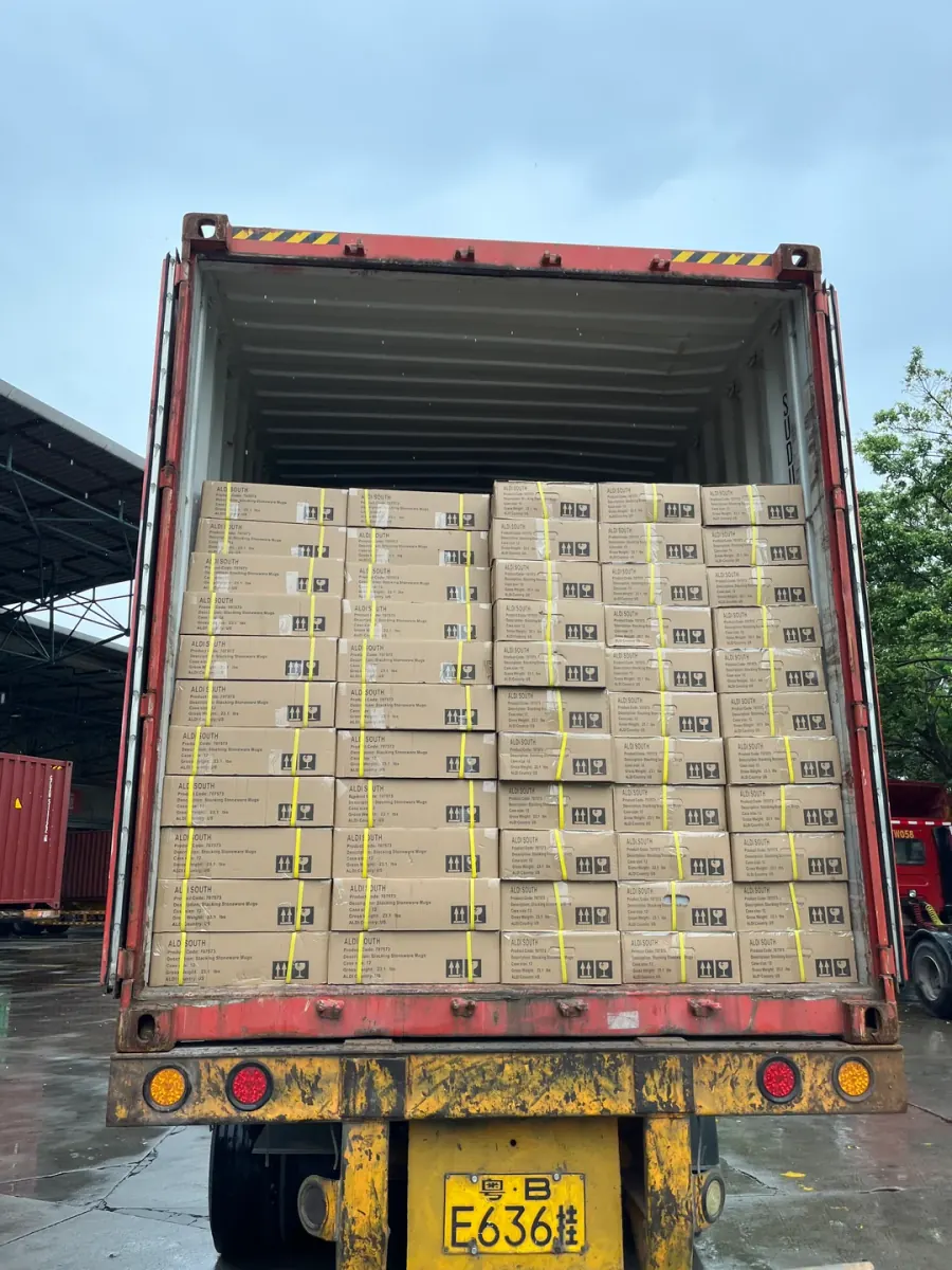 Cartons loaded for dispatch