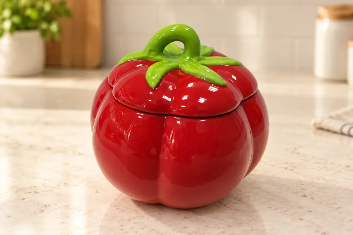 Tomato kitchen jar
