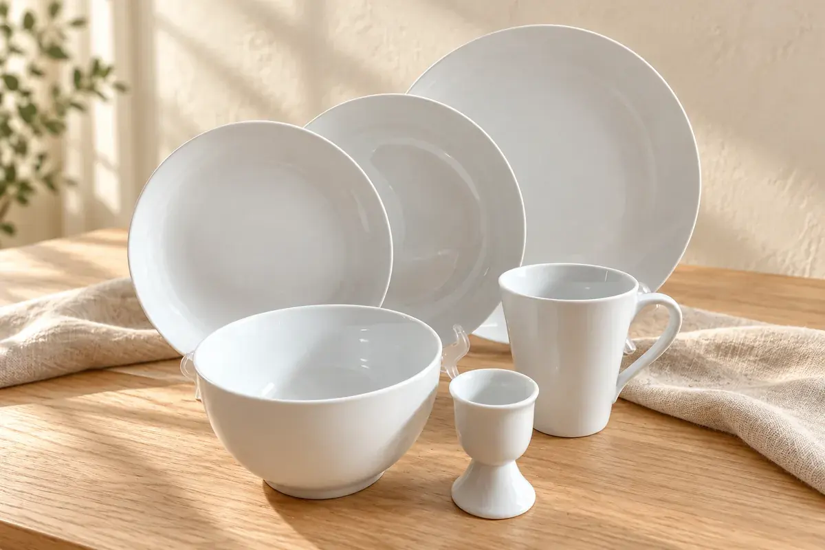Everyday white dinnerware